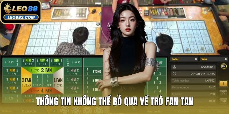 Thông tin không thể bỏ qua về trò Fan Tan